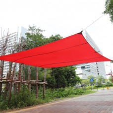 TMISHION Polyster Solid Cool Sand Sun Shade Sail Sunscreen Rectangle Awning Canopy Outdoor Garden Patio 4.5*5m (Red)   